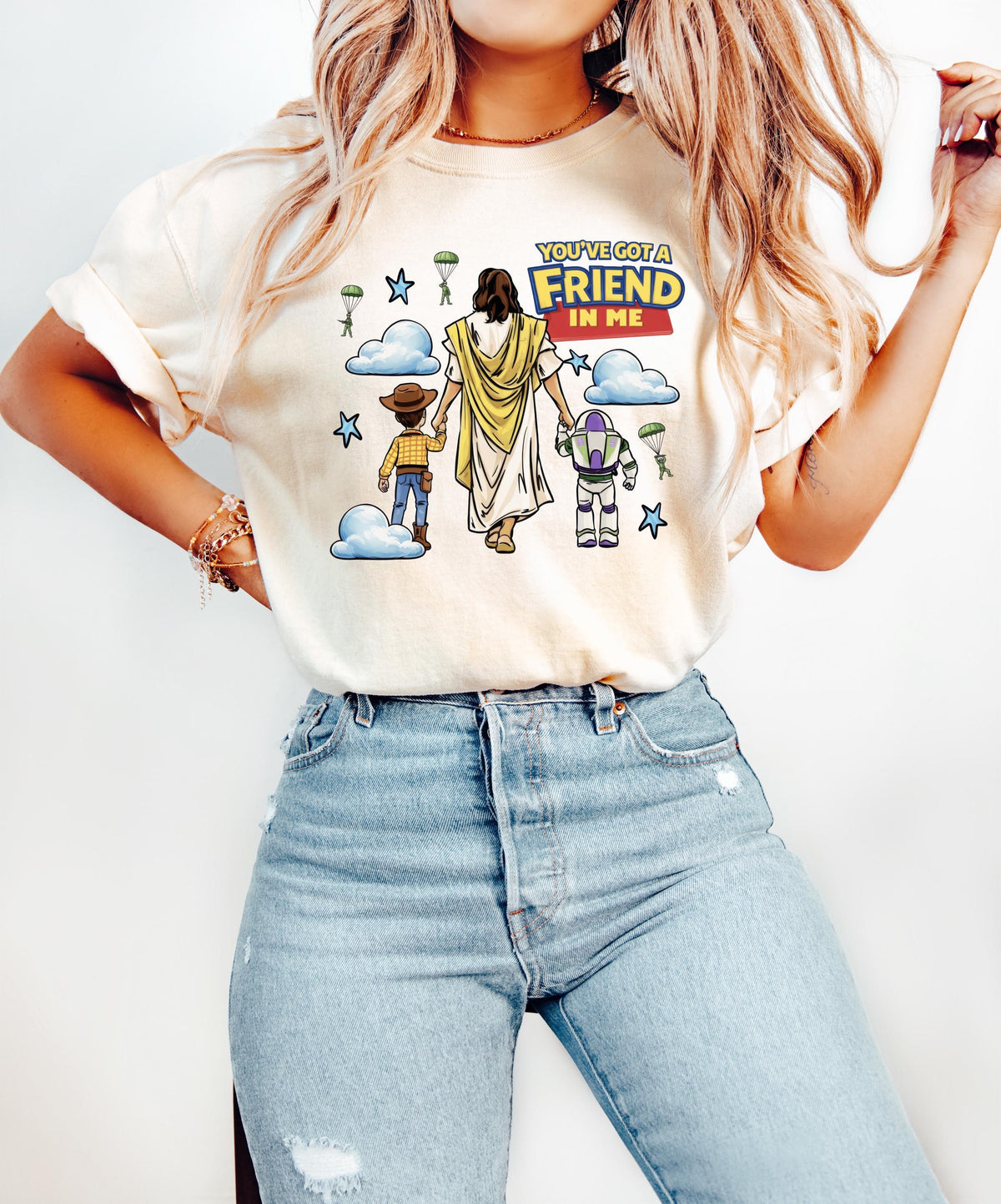 Jesus You've Got A Friend In Me — Gildan Sweatshirt fan art by Snagva (5)