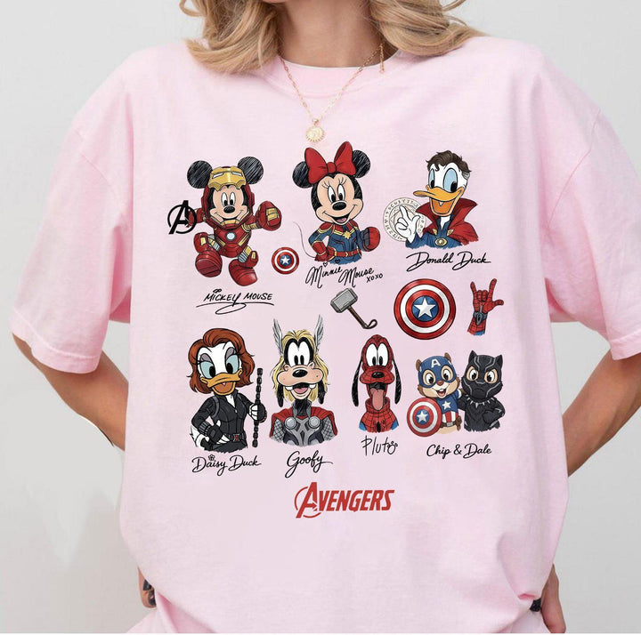 Mickey & Friends Marvel Avengers — Gildan Hoodie fan art by Snagva