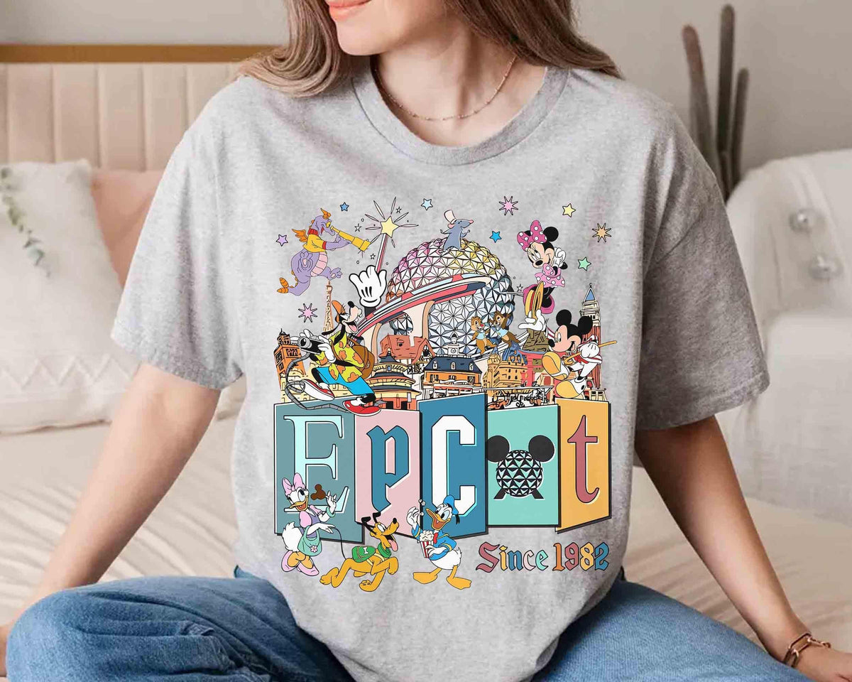 Comfort Colors Epcot Mickey Friends Since 1982 Tour — Gildan Sweatshirt fan art by Snagva (3)