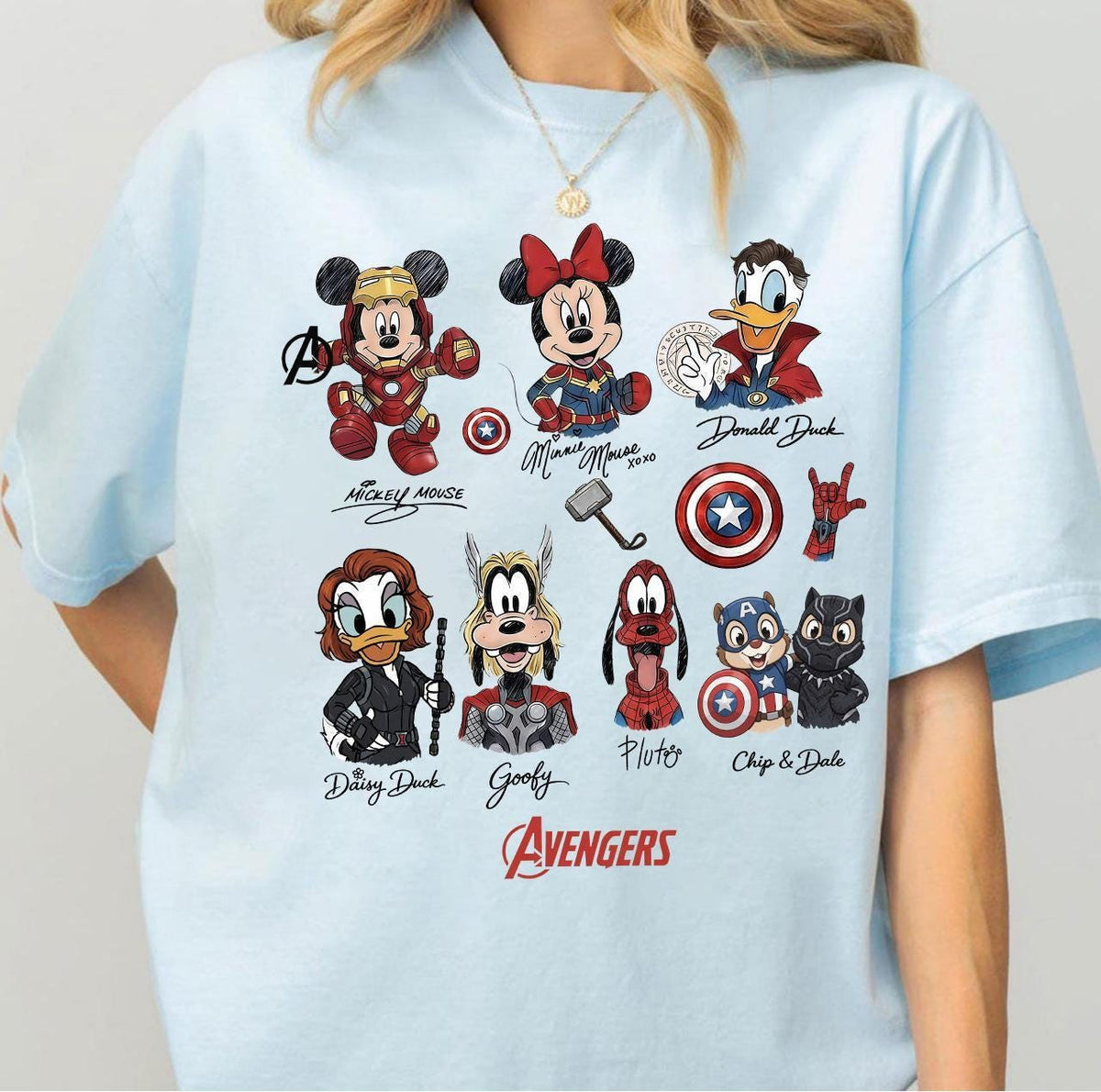 Mickey & Friends Marvel Avengers — Gildan Hoodie fan art by Snagva (4)