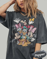 Retro Comfort Colors Mickey and Friends Signatures — Gildan Sweatshirt fan art by Snagva (5)
