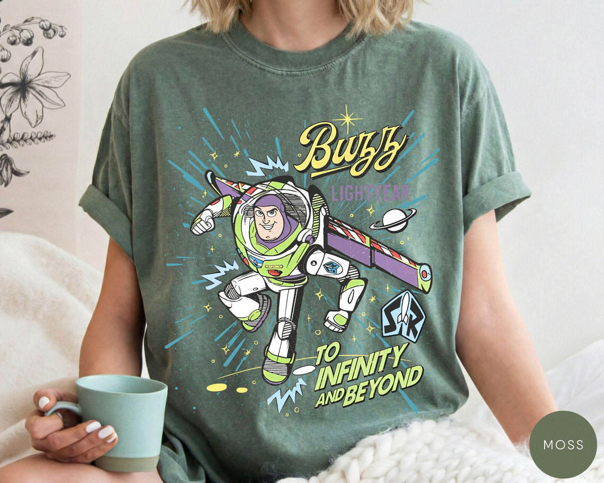 Comfort® Retro Buzz Lightyear To Infinity And Beyond — Bella+Canvas Tee fan art by Snagva (4)