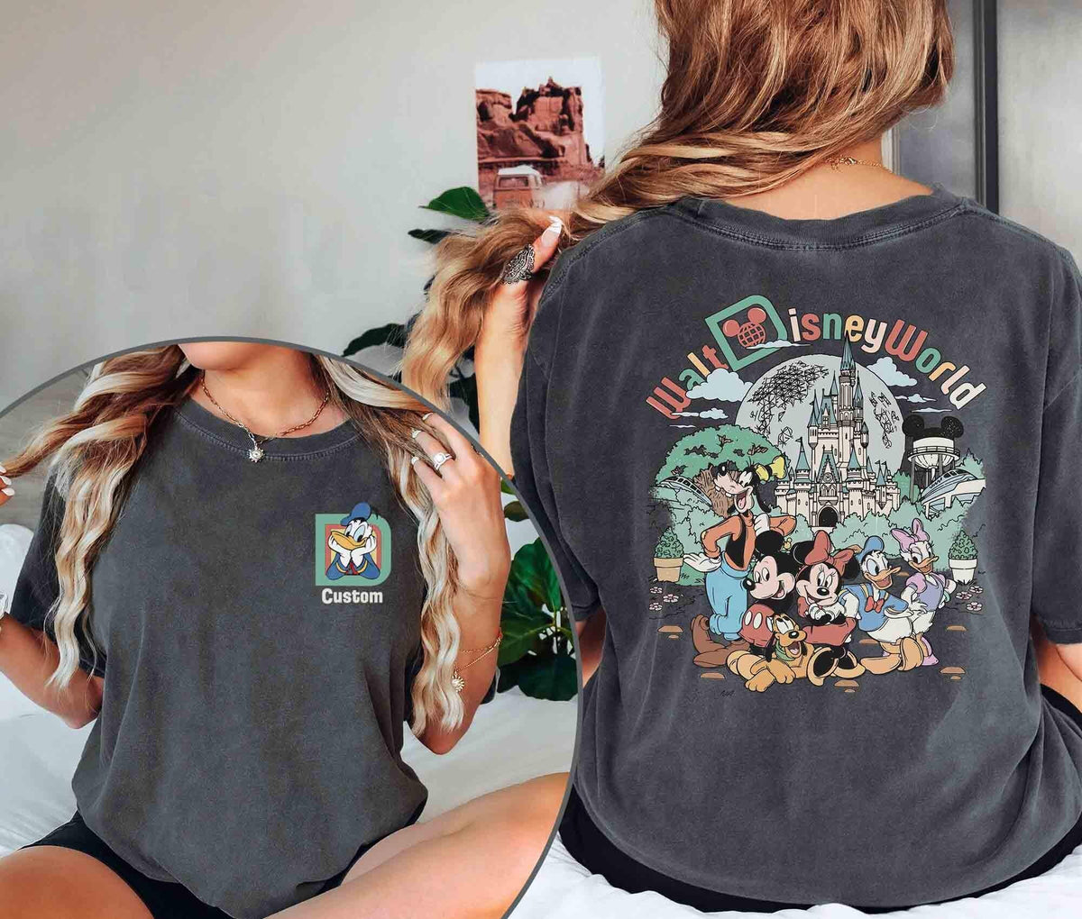 Custom Retro Walt Disney World 2 Sides — Gildan Sweatshirt fan art by Snagva (5)