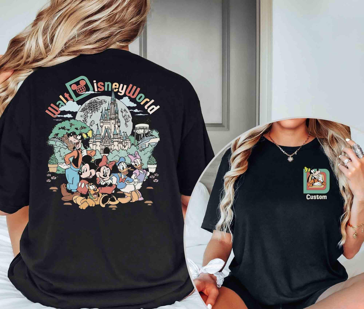 Custom Retro Walt Disney World 2 Sides — Gildan Sweatshirt fan art by Snagva (6)