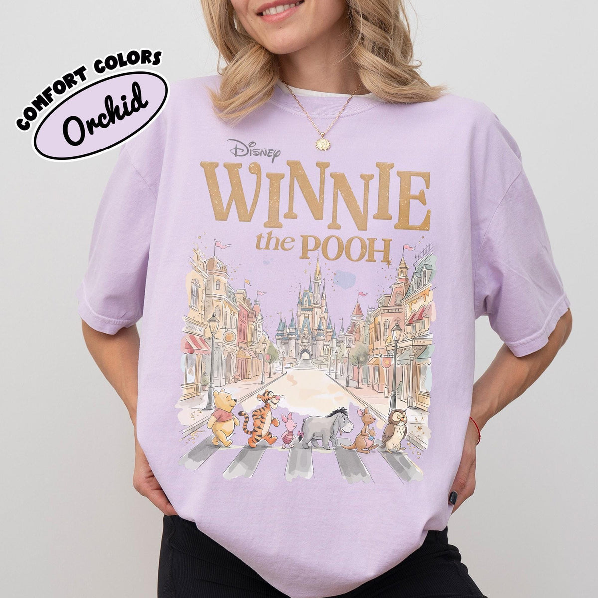 Retro Comfort Colors Winnie The Pooh And Friends — Gildan Sweatshirt fan art by Snagva