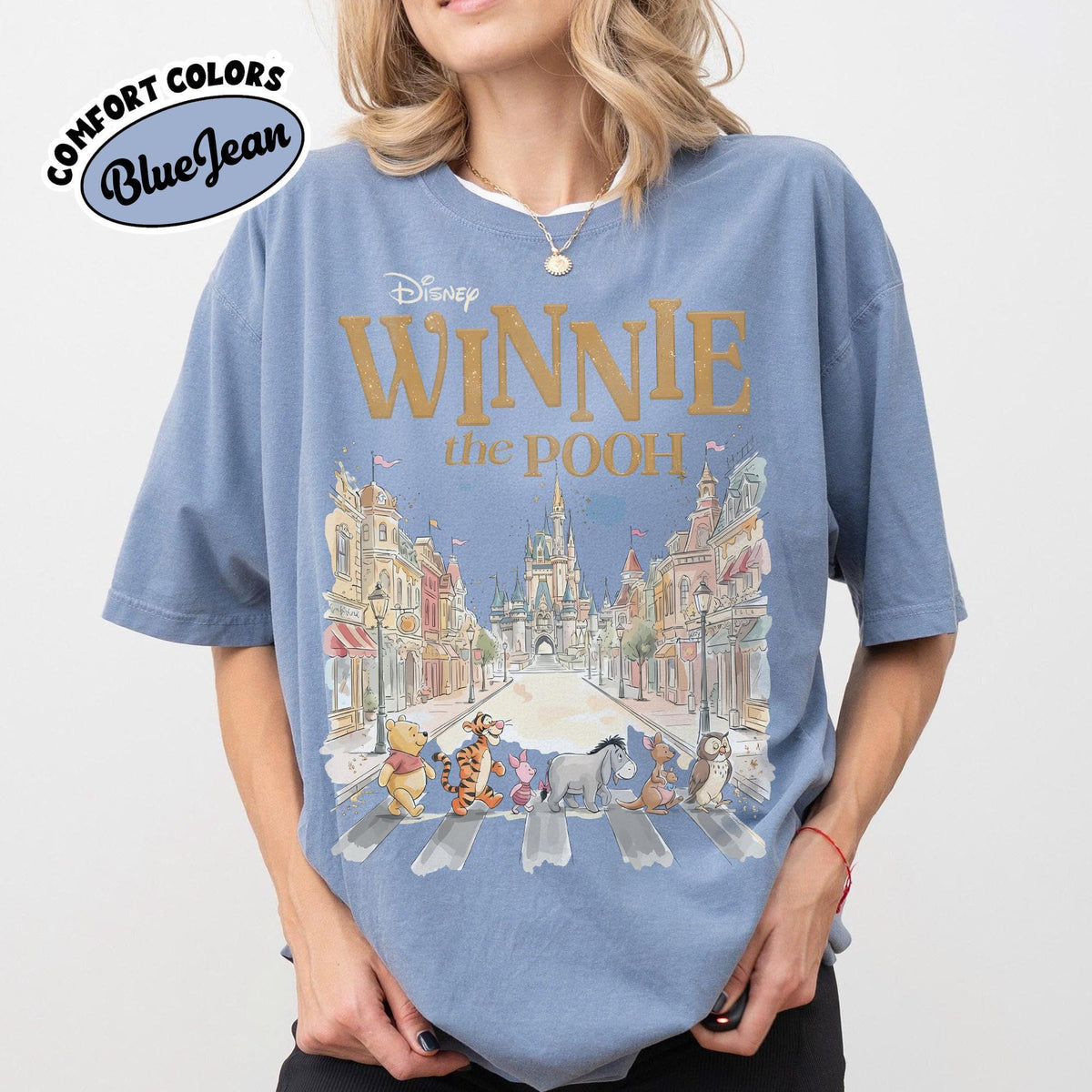 Retro Comfort Colors Winnie The Pooh And Friends — Gildan Sweatshirt fan art by Snagva (3)