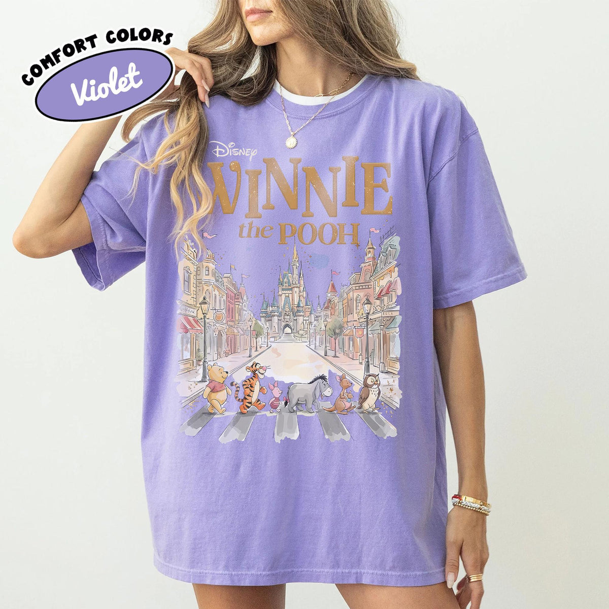 Retro Comfort Colors Winnie The Pooh And Friends — Gildan Sweatshirt fan art by Snagva (4)