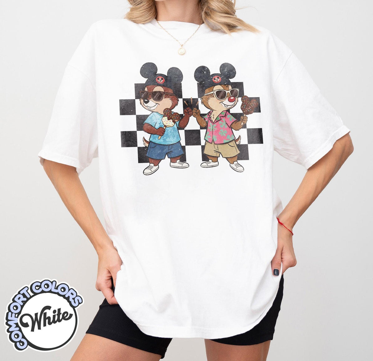 Comfort Colors Chip and Dale Checkered — Bella+Canvas Tee fan art by Snagva (3)