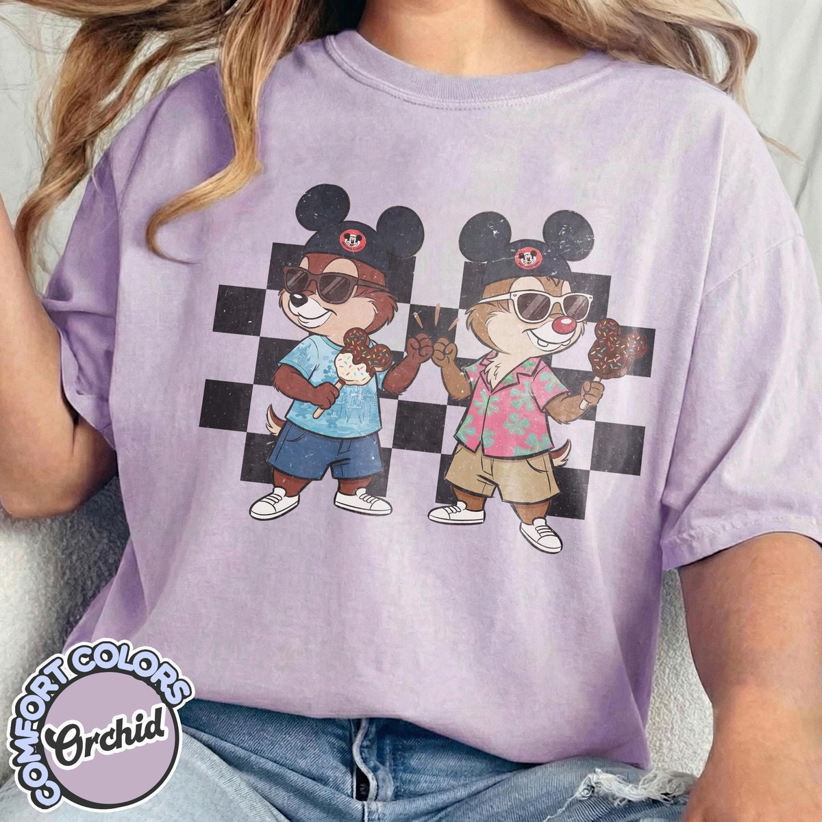 Comfort Colors Chip and Dale Checkered — Gildan Sweatshirt fan art by Snagva (8)