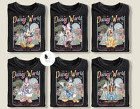 Retro All Characters Disneyworld shirts — Comfort Colors Tee fan art by Snagva