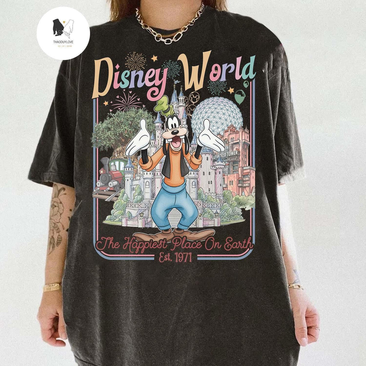 Retro All Characters Disneyworld shirts — Bella+Canvas Tee fan art by Snagva (3)