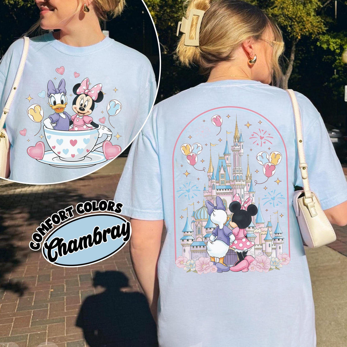 Retro Disney Minnie and Daisy 2 Sided — Gildan Sweatshirt fan art by Snagva (4)