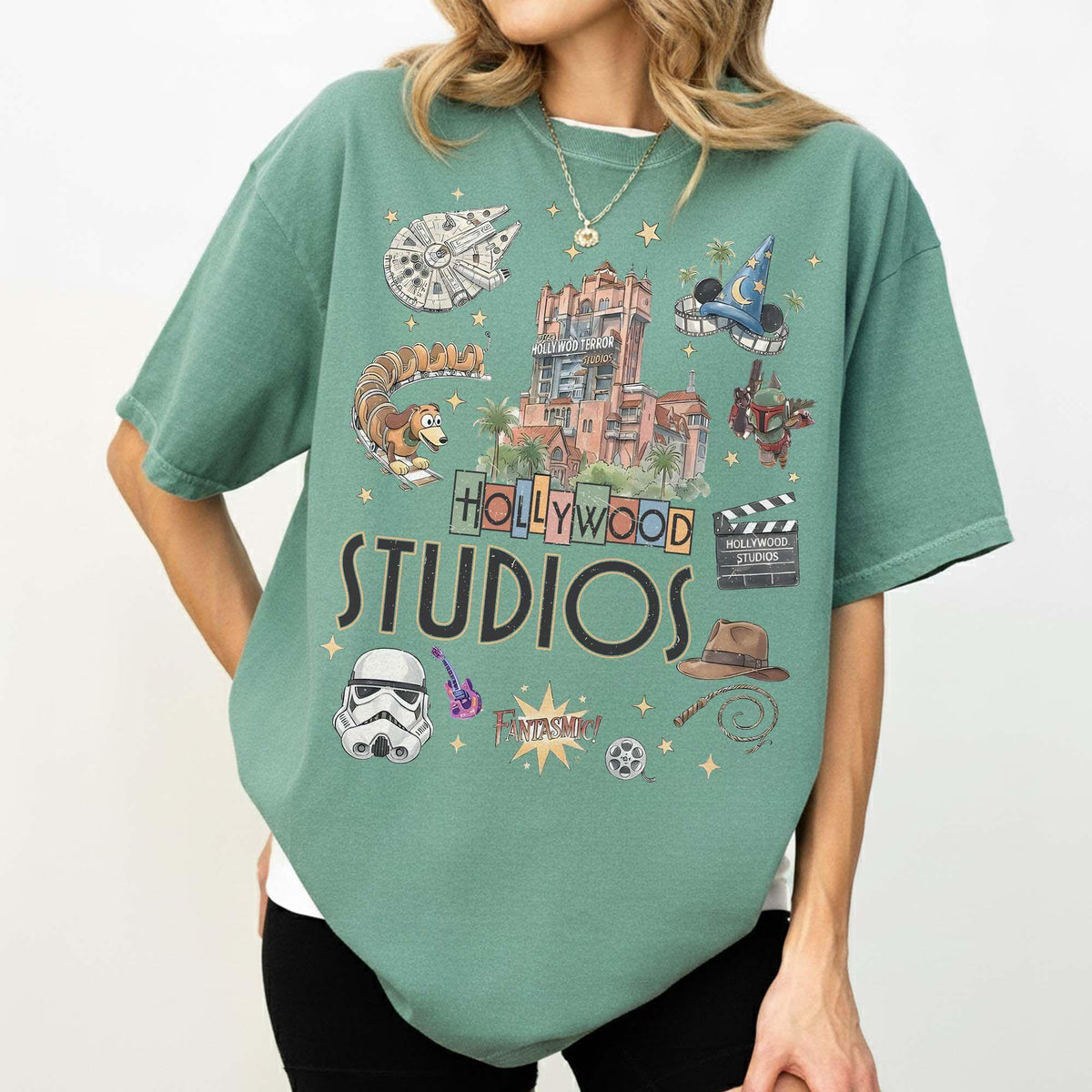 Retro Disney Hollywood Studios Comfort Colors — Gildan Sweatshirt fan art by Snagva (3)