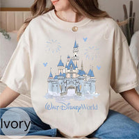 Retro Walt Disney World Castle Mickey — Bella+Canvas Tee fan art by Snagva