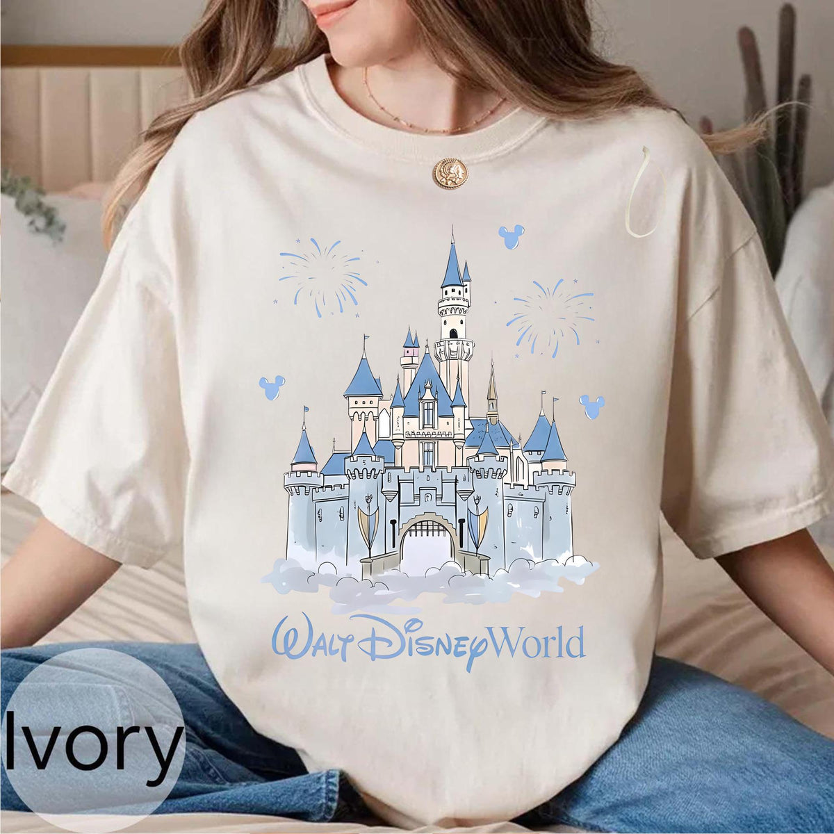 Retro Walt Disney World Castle Mickey — Gildan Sweatshirt fan art by Snagva