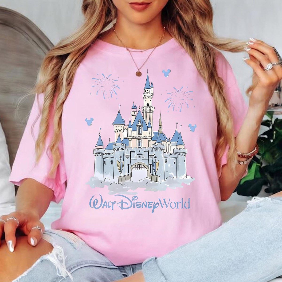 Retro Walt Disney World Castle Mickey — Gildan Sweatshirt fan art by Snagva (3)