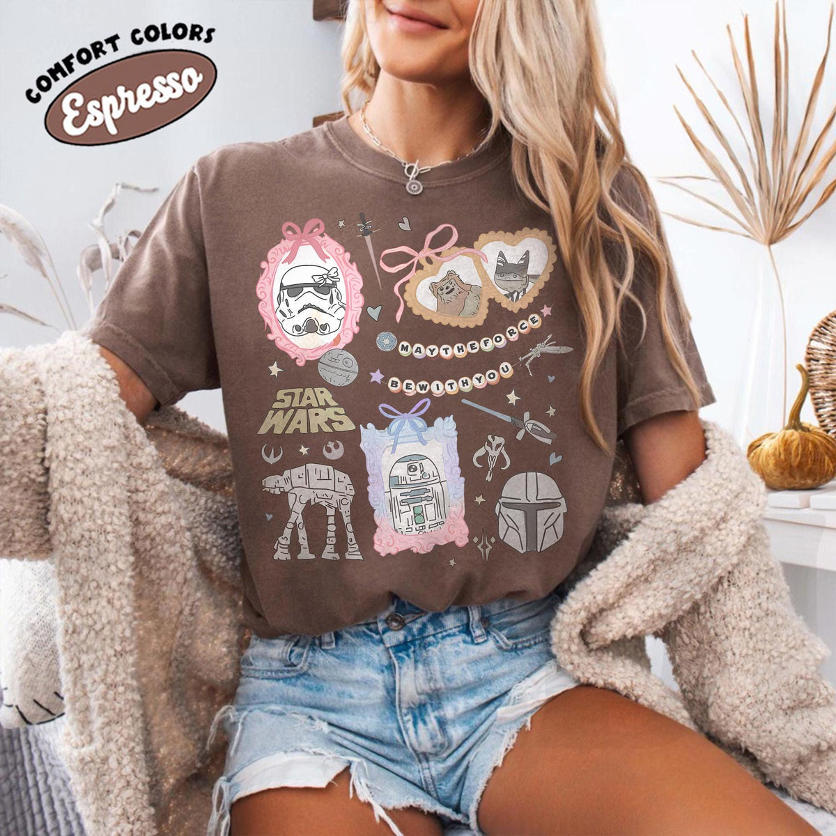 Retro Comfort Colors® Coquette Disney Star Wars — Gildan Sweatshirt fan art by Snagva (3)
