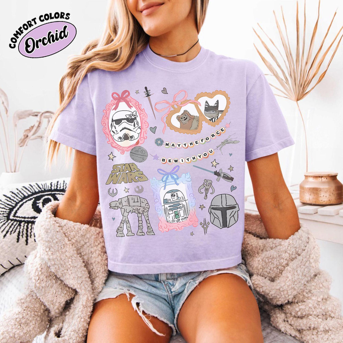 Retro Comfort Colors® Coquette Disney Star Wars — Bella+Canvas Tee fan art by Snagva (5)