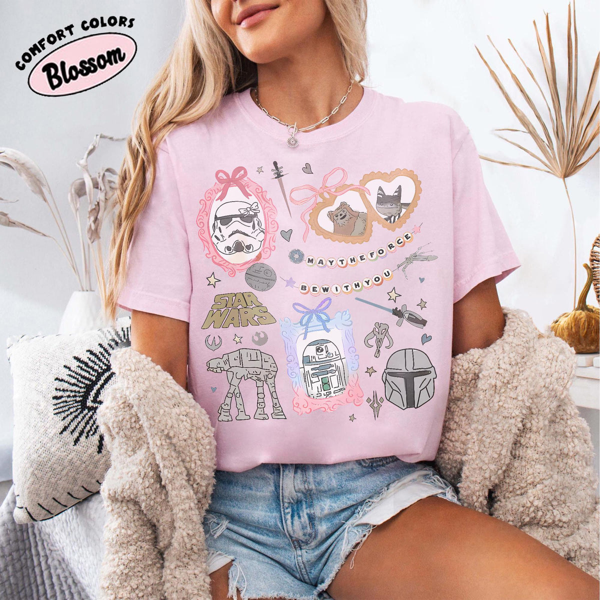 Retro Comfort Colors® Coquette Disney Star Wars — Comfort Colors Tee fan art by Snagva (8)