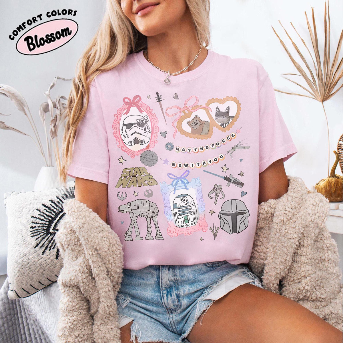 Retro Comfort Colors® Coquette Disney Star Wars — Gildan Sweatshirt fan art by Snagva (8)
