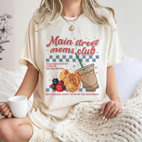 Retro Main Street Mom Club — Bella+Canvas Tee fan art by Snagva