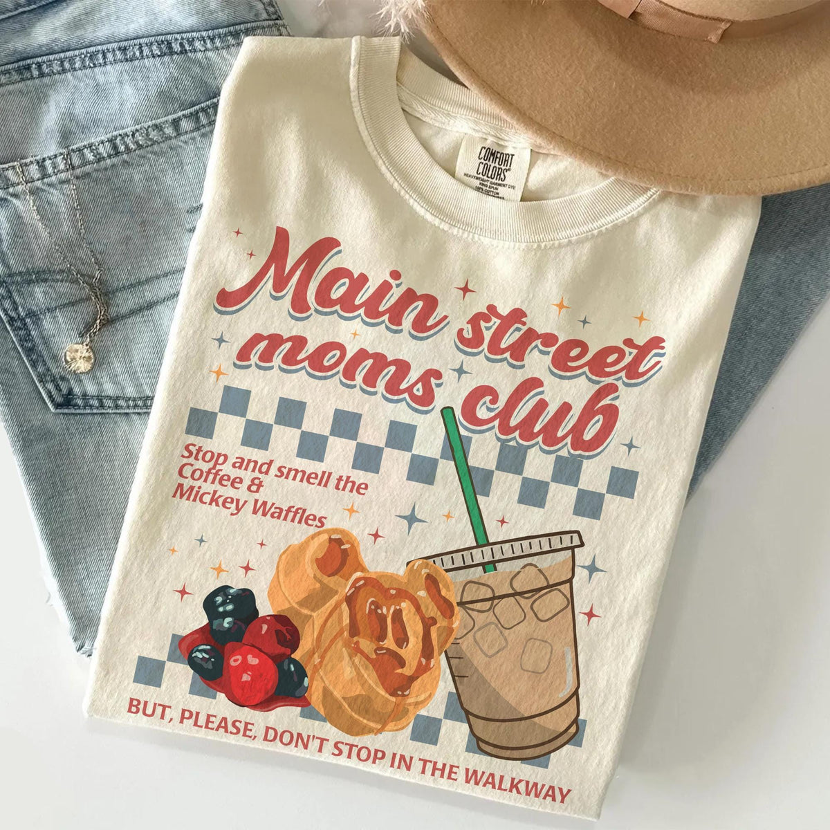 Retro Main Street Mom Club — Gildan Sweatshirt fan art by Snagva (4)