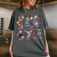 Disney Mickey & Friends Marvel Avengers Signatures — Bella+Canvas Tee fan art by Snagva (5)