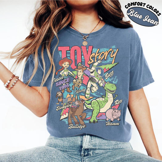 Toy Story Retro Jessie Woody Buzz Lightyear — Comfort Colors Tee
