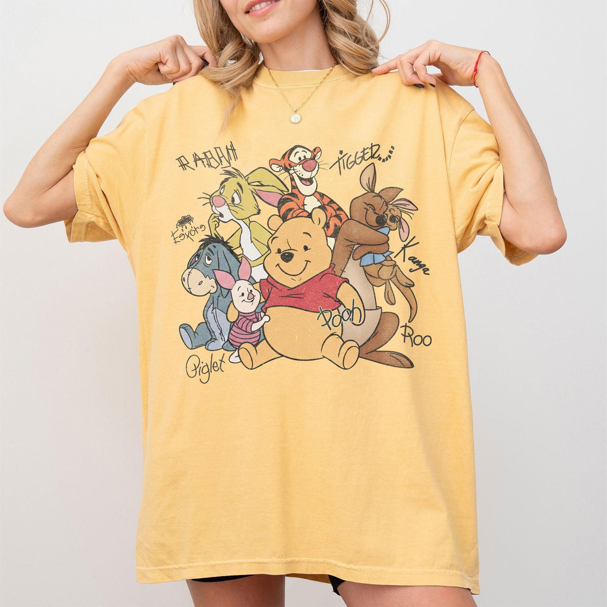 Retro Pooh and Friends Signature Comfort Colors — Bella+Canvas Tee fan art by Snagva (2)