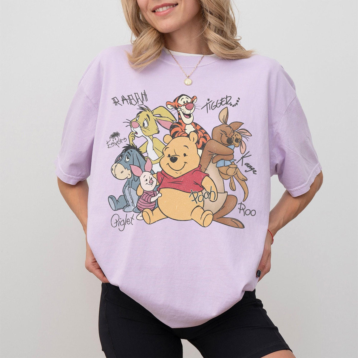 Retro Pooh and Friends Signature Comfort Colors — Gildan Sweatshirt fan art by Snagva (3)