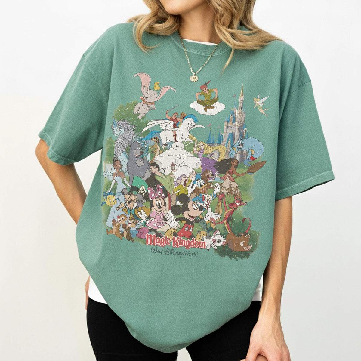 Retro Disney World Magic Kingdom — Gildan Hoodie fan art by Snagva (7)