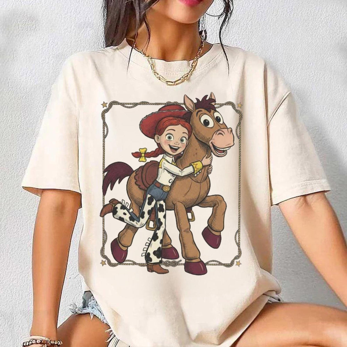Frame Toy Story Jessie Bullseye — Gildan Hoodie fan art by Snagva
