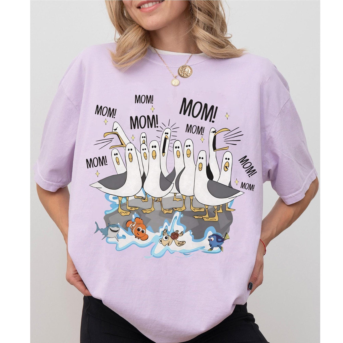 Comfort Colors® Retro Disney Seagulls Mom — Gildan Hoodie fan art by Snagva