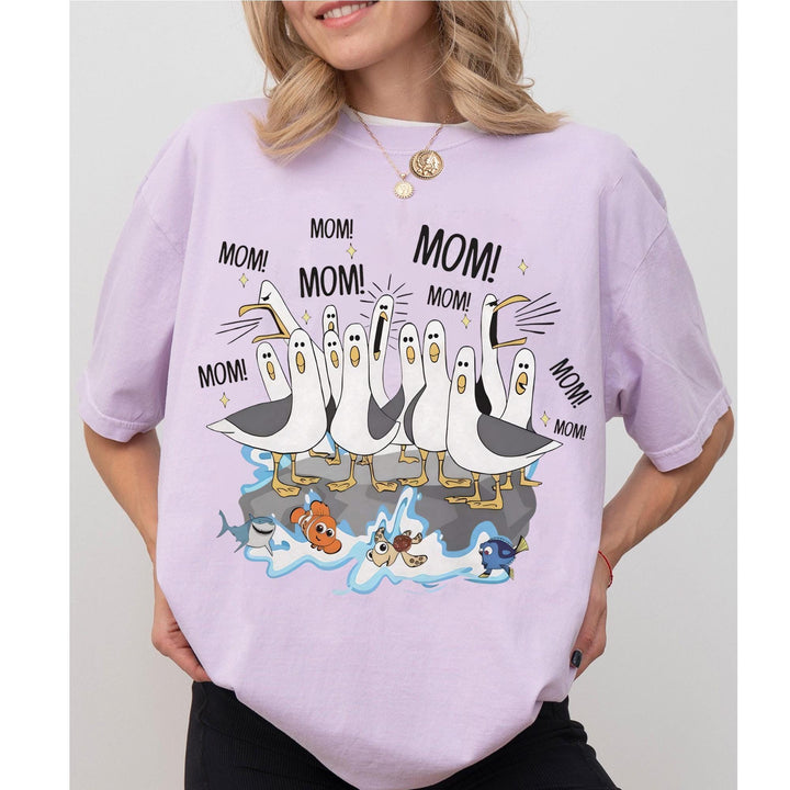 Comfort Colors® Retro Disney Seagulls Mom — Gildan Hoodie fan art by Snagva