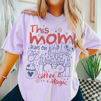 Retro This Mom Runs On Coffee & Magic — Comfort Colors Tee fan art by Snagva (3)