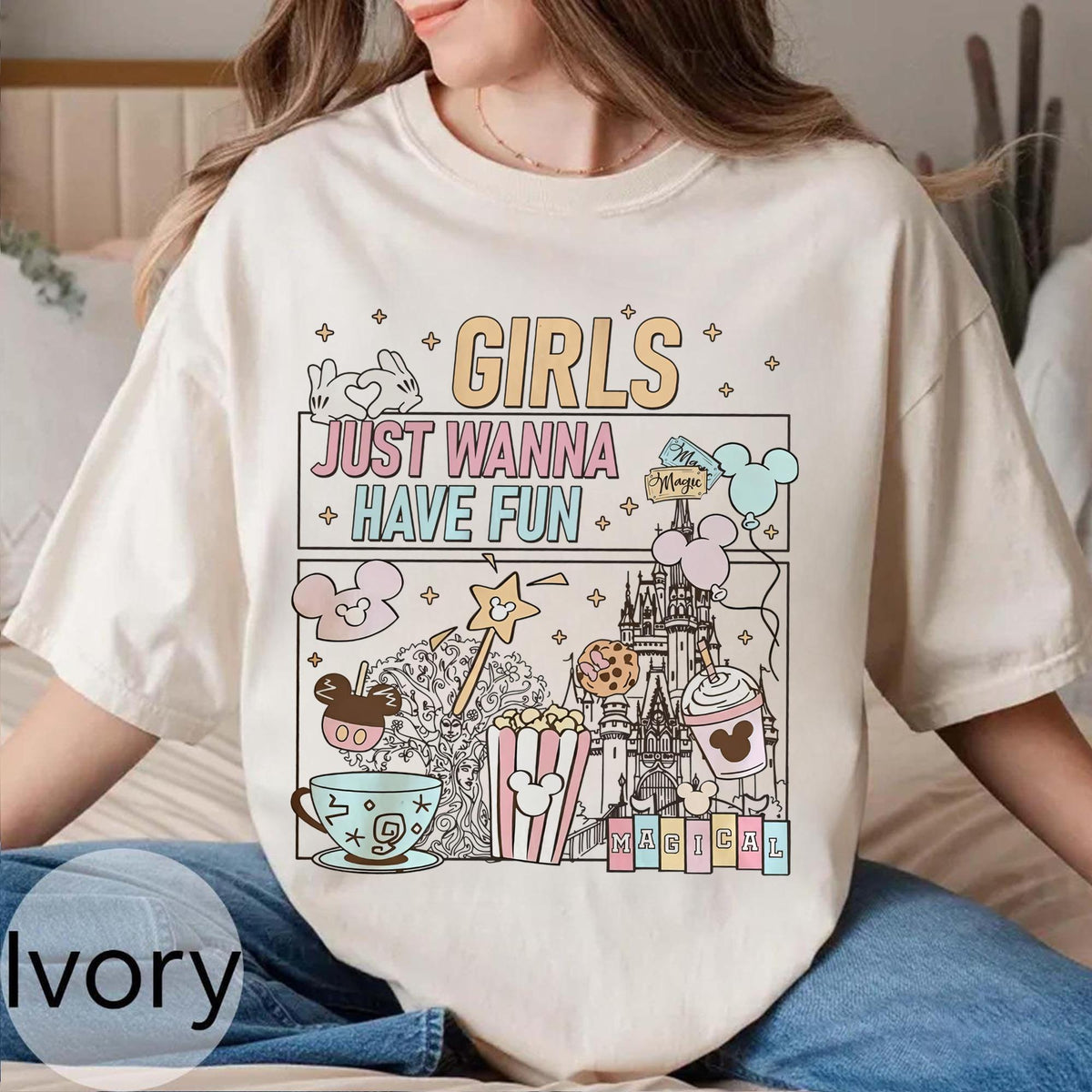Girls Just Wanna Have Fun — Gildan Sweatshirt fan art by Snagva