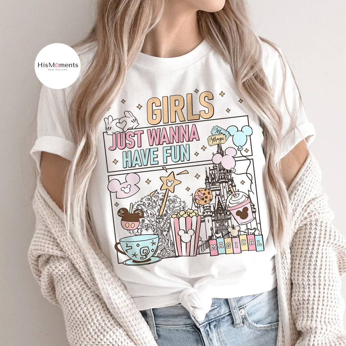 Girls Just Wanna Have Fun — Bella+Canvas Tee fan art by Snagva (3)