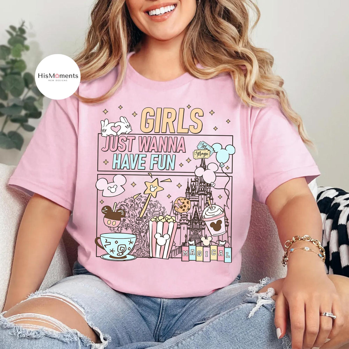 Girls Just Wanna Have Fun — Bella+Canvas Tee fan art by Snagva (4)