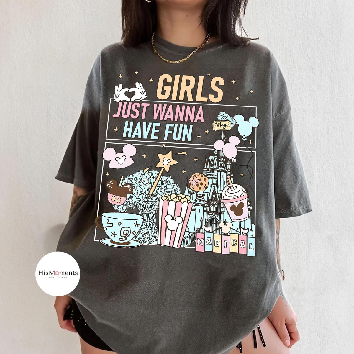 Girls Just Wanna Have Fun — Bella+Canvas Tee fan art by Snagva (5)