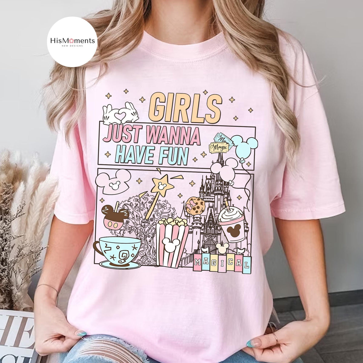 Girls Just Wanna Have Fun — Bella+Canvas Tee fan art by Snagva (6)