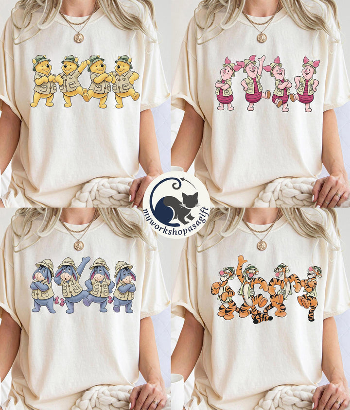 Disney Winnie the Pooh Animal Kingdom — Bella+Canvas Tee fan art by Snagva