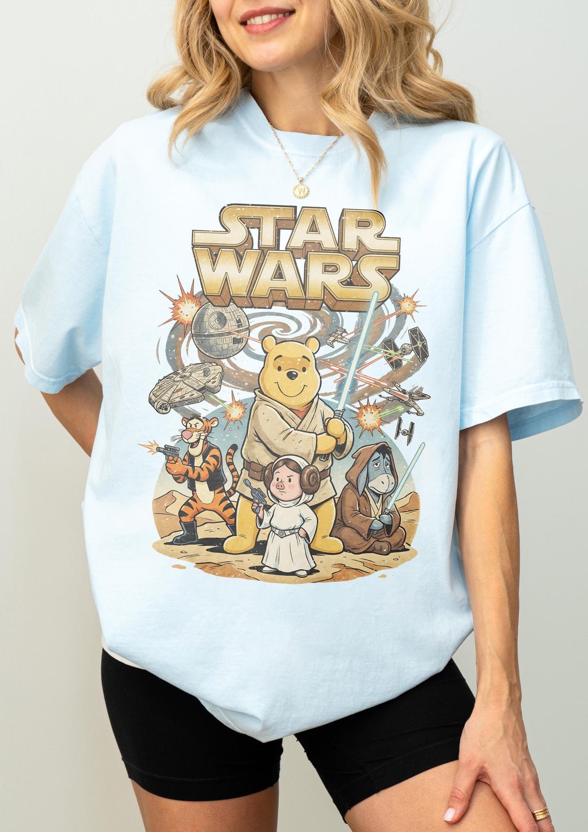 Retro Winnie the Pooh Star Wars — Comfort Colors Tee fan art by Snagva (4)