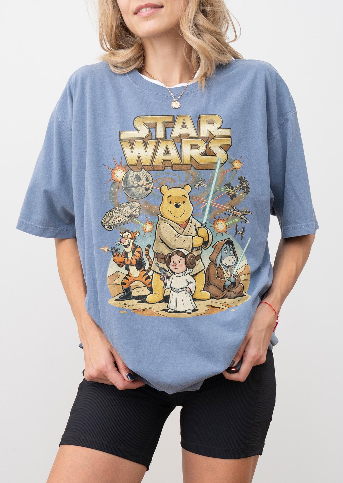 Retro Winnie the Pooh Star Wars — Gildan Sweatshirt fan art by Snagva (8)