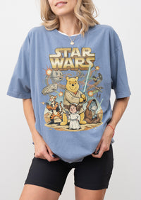 Retro Winnie the Pooh Star Wars — Gildan Sweatshirt fan art by Snagva (8)