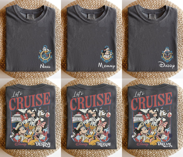 Personalized All Characters Disney Cruise Line 2026 — Bella+Canvas Tee fan art by Snagva