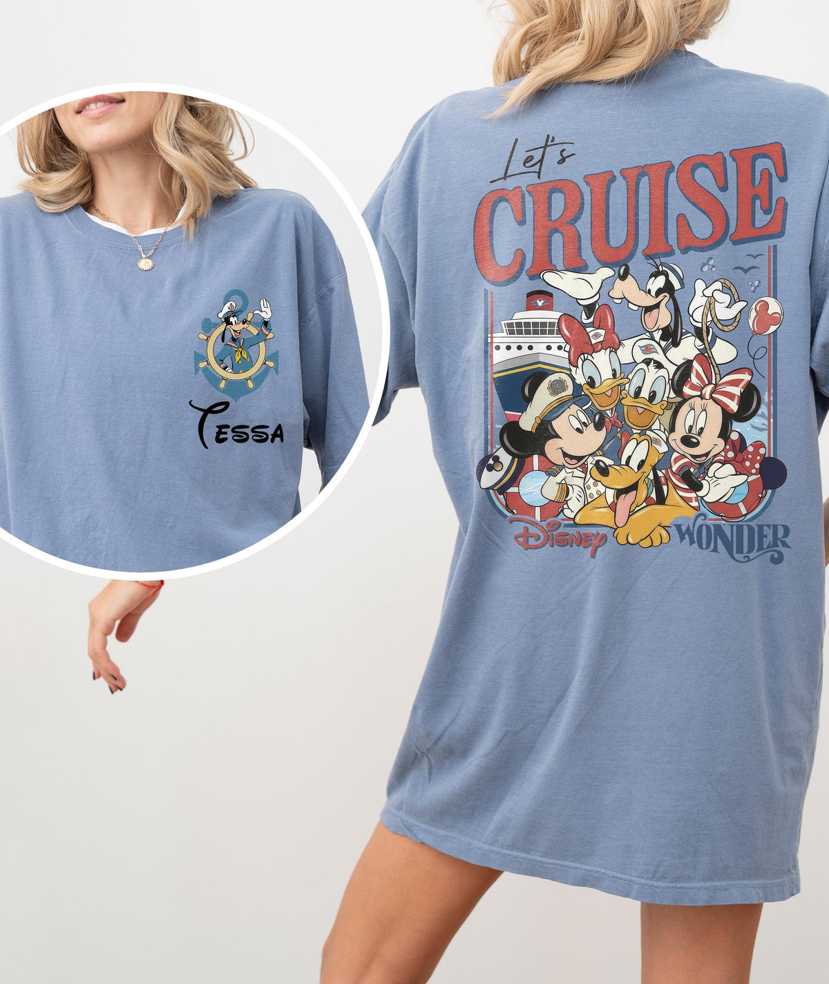 Personalized All Characters Disney Cruise Line 2026 — Bella+Canvas Tee fan art by Snagva (7)