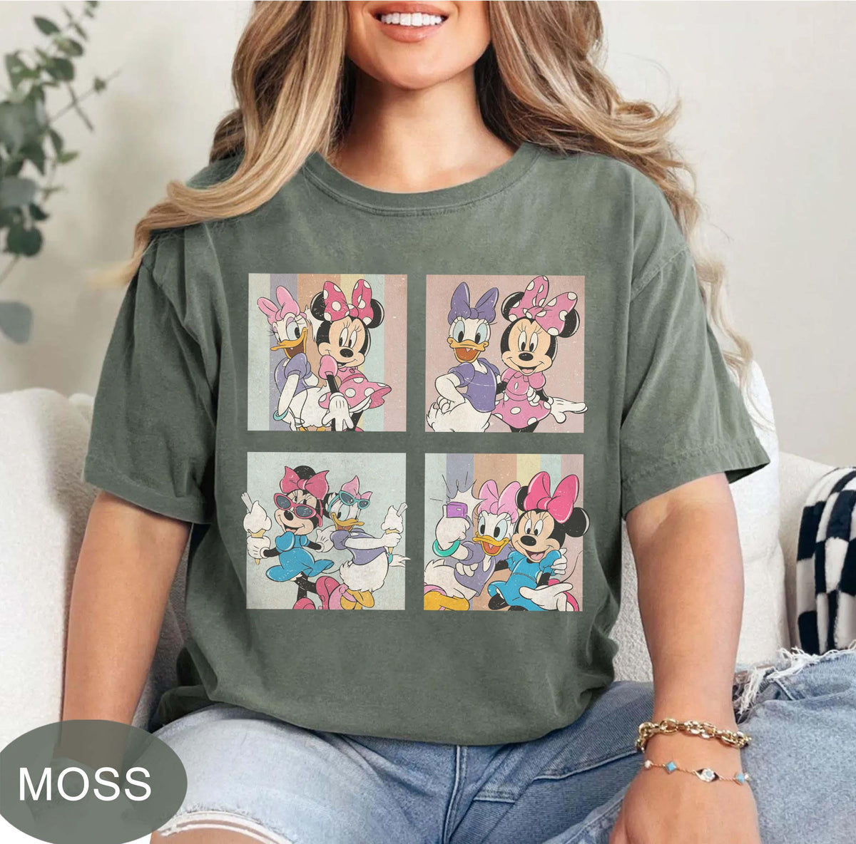 Retro Minnie Daisy Besties — Bella+Canvas Tee fan art by Snagva (5)