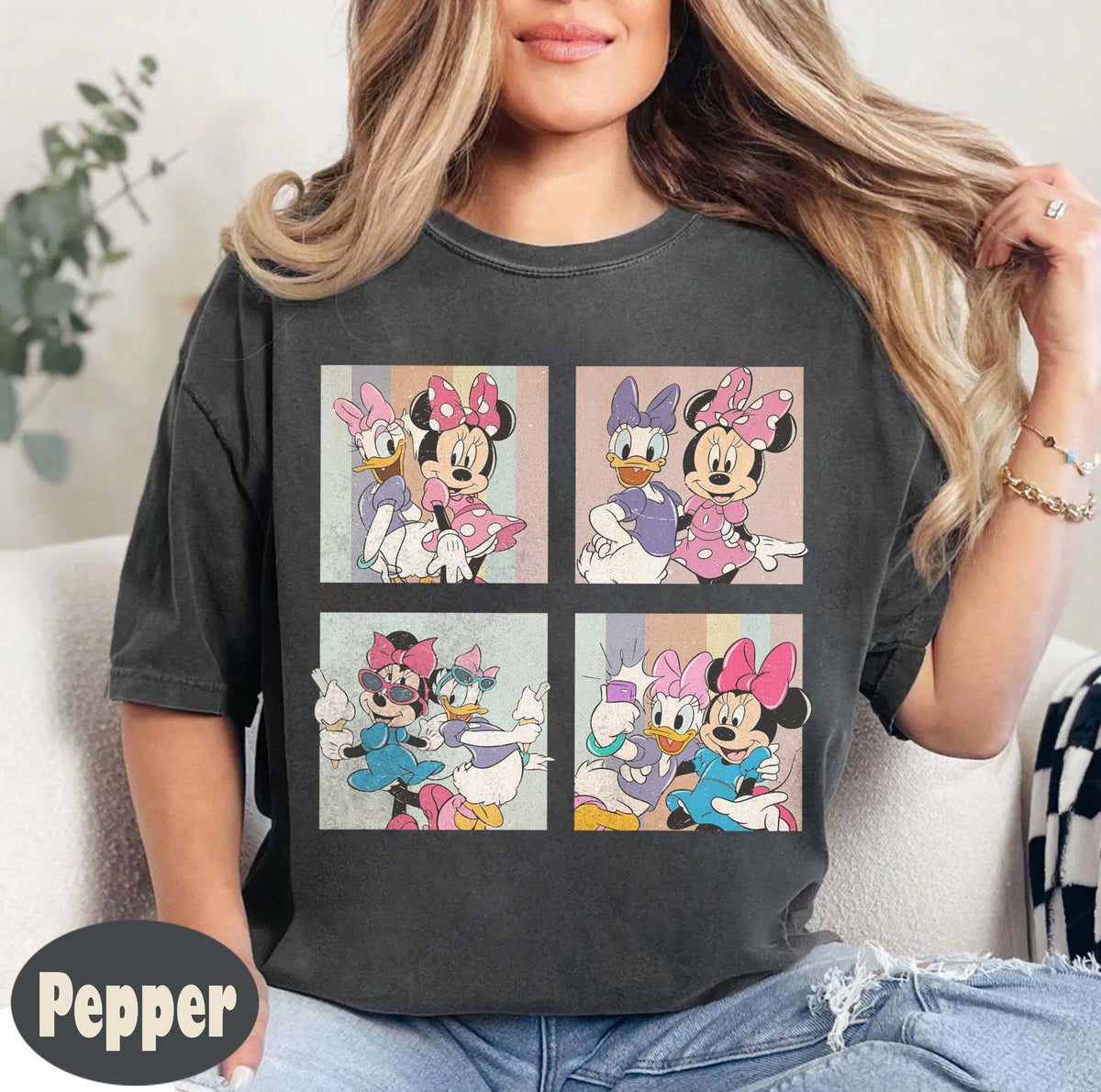 Retro Minnie Daisy Besties — Bella+Canvas Tee fan art by Snagva (6)