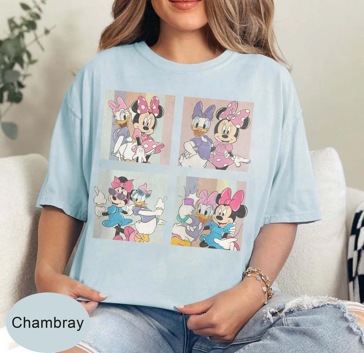 Retro Minnie Daisy Besties — Bella+Canvas Tee fan art by Snagva (7)