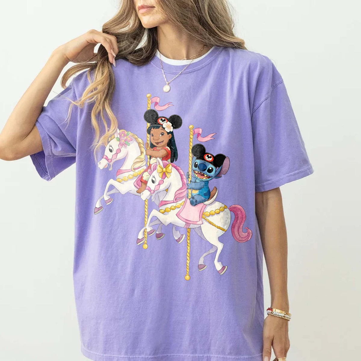 Stitch Lilo Carousel Comfort Colors — Gildan Sweatshirt fan art by Snagva (3)